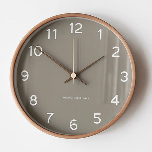 Nordic Round Wall Clock - Modern Silent Quartz Home Décor