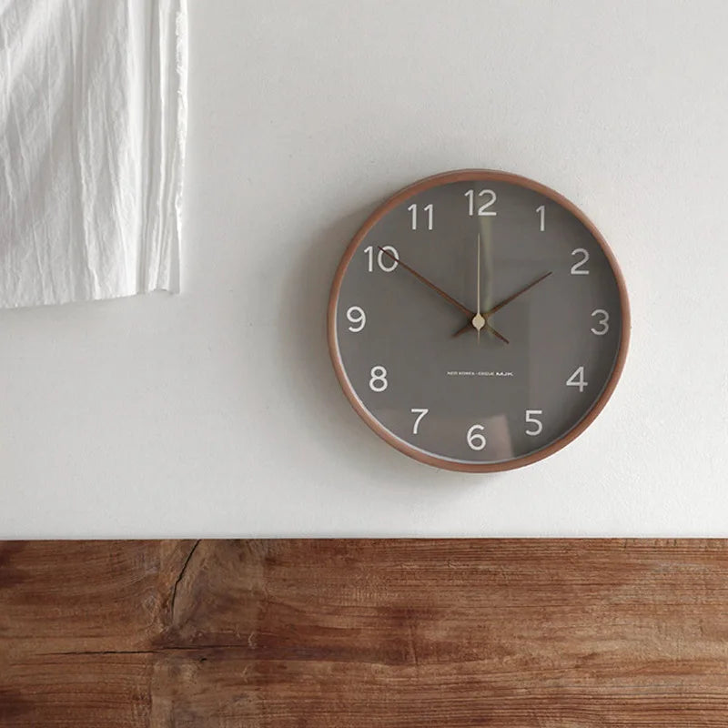 Nordic Round Wall Clock - Modern Silent Quartz Home Décor