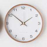 Nordic Round Wall Clock - Modern Silent Quartz Home Décor