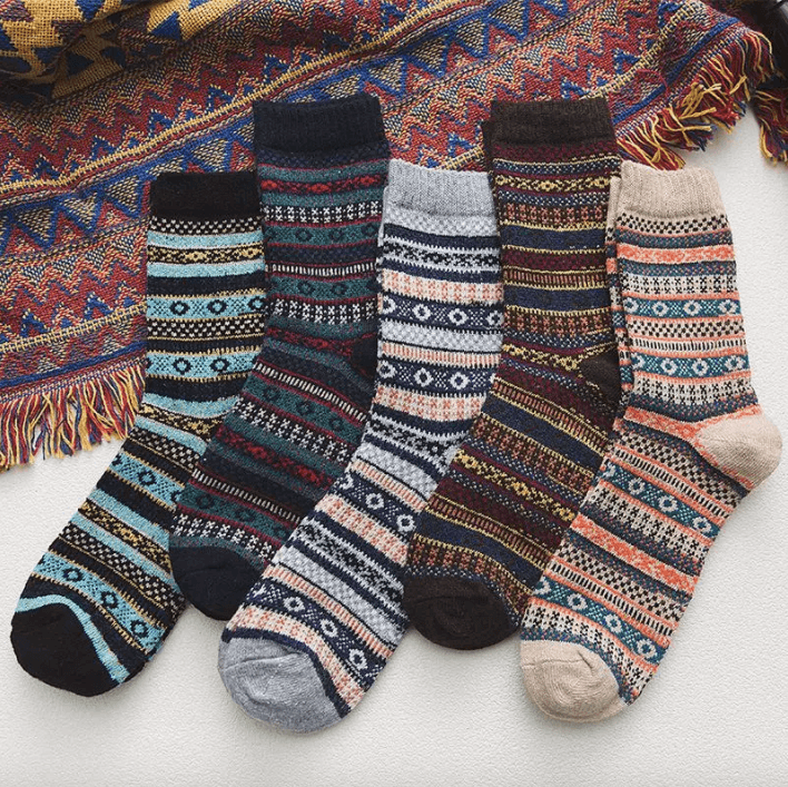 Nordic Winter Socks - Cozy Wool Blend with Scandinavian Patterns