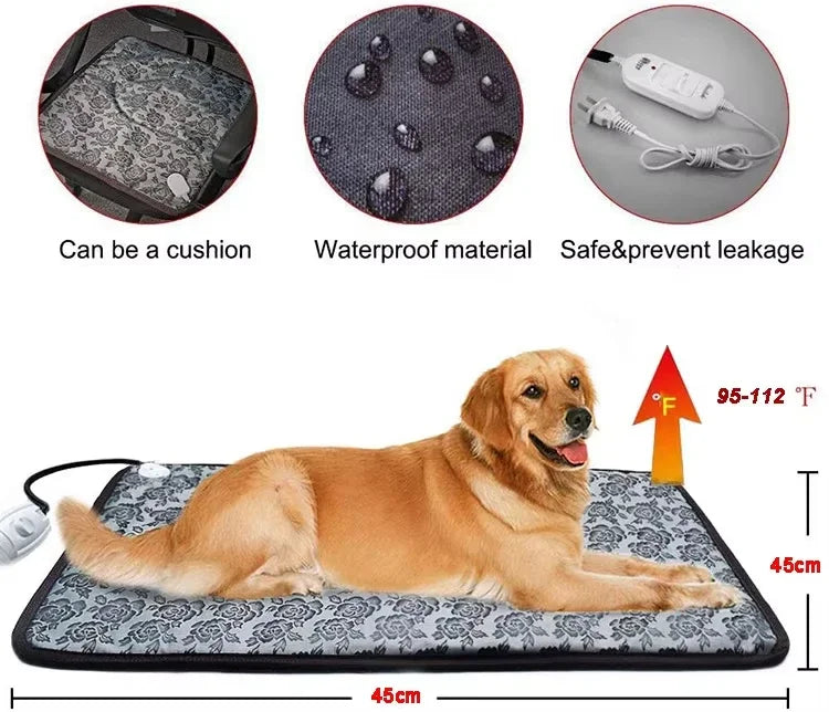 PawTherm - Waterproof Pet Heating Pad with Adjustable Temperature