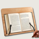 Pine Wood Adjustable Book Stand for Hands-Free Reading