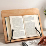 Pine Wood Adjustable Book Stand for Hands-Free Reading