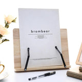 Pine Wood Adjustable Book Stand for Hands-Free Reading