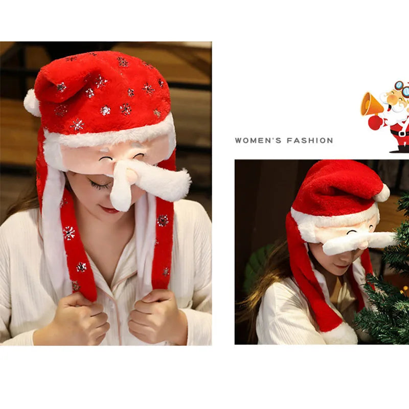 Plush Santa Hat for Adults - Classic Christmas Holiday Hat