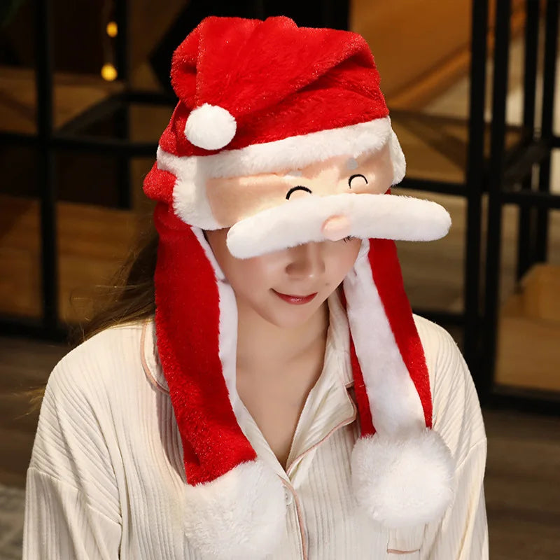 Plush Santa Hat for Adults - Classic Christmas Holiday Hat