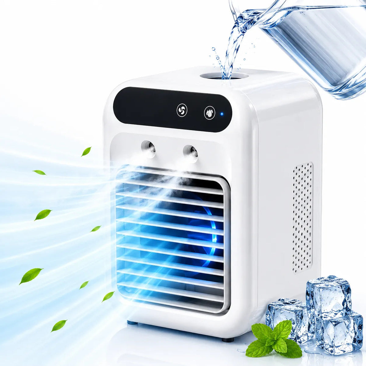 Portable Air Cooler - 3-in-1 Misting Fan with Rechargeable Battery