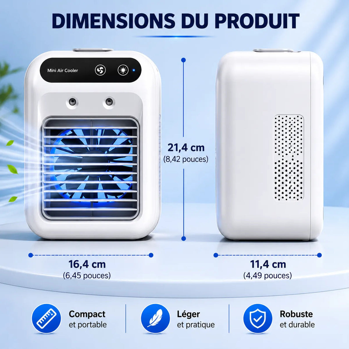 Portable Air Cooler - 3-in-1 Misting Fan with Rechargeable Battery