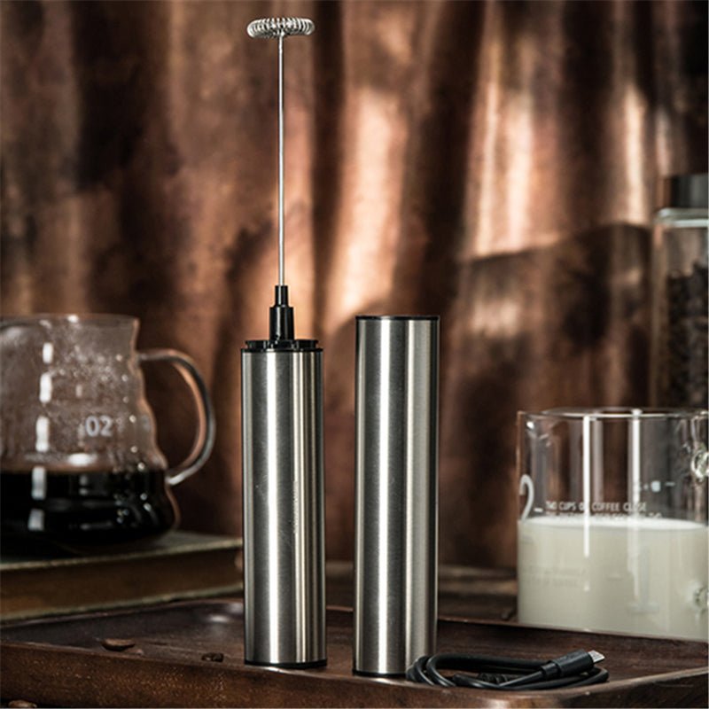 Portable Electric Milk Frother - Cordless Handheld Foam Mixer