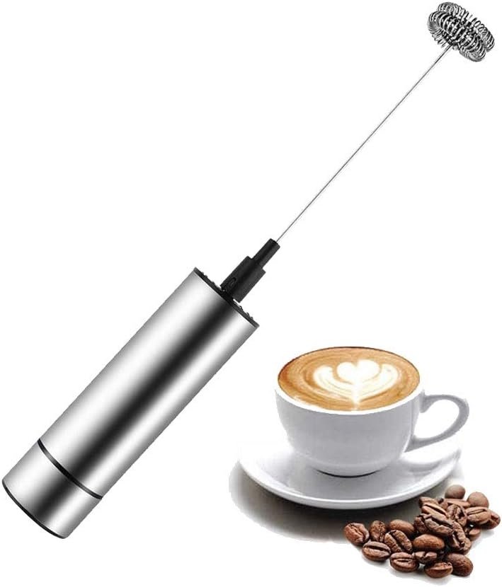 Portable Electric Milk Frother - Cordless Handheld Foam Mixer
