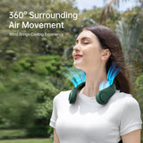 Portable Neck Fan - 5-Speed Rechargeable Neck Cooling Fan
