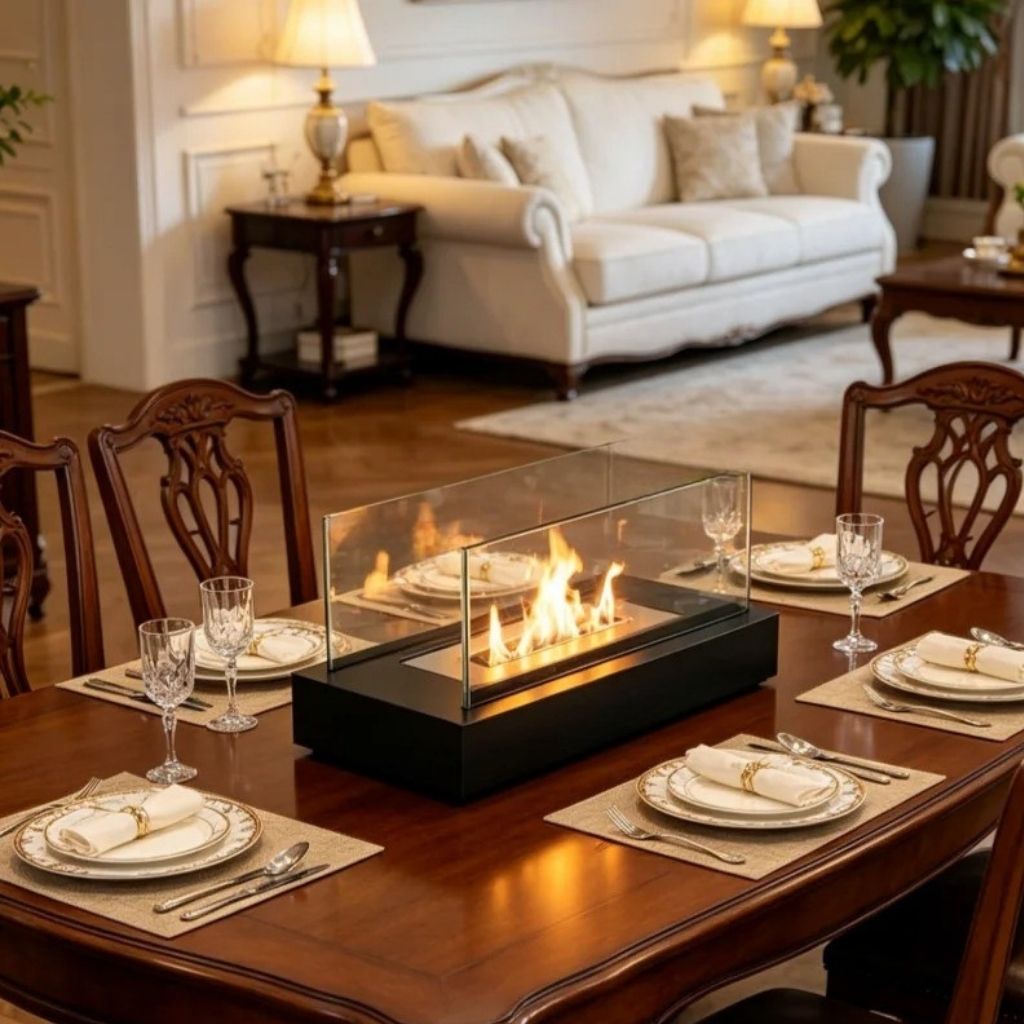 Portable Smokeless Fire Pit Tabletop - Elegant Outdoor & Indoor Use