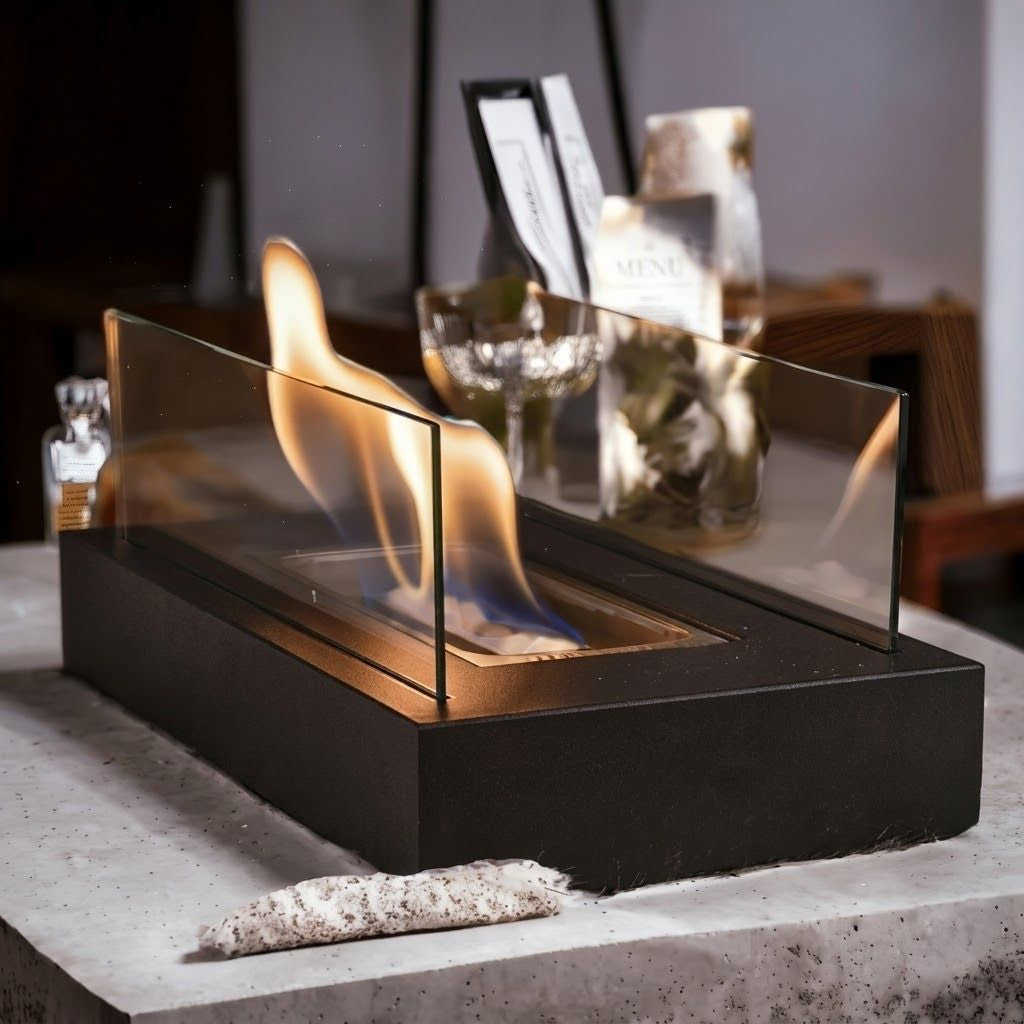 Portable Smokeless Fire Pit Tabletop - Elegant Outdoor & Indoor Use