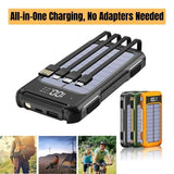 PowerFlex - 20,000mAh Portable Solar Phone Charger with Fast USB Charging