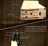 Premium 7-Piece Knife Set with Wooden Stand & Stainless Steel Blades