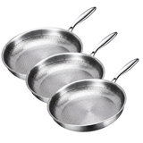 Premium Titanium Cookware Set - 3-Piece Non-Stick Pots and Pans Set, Induction Compatible