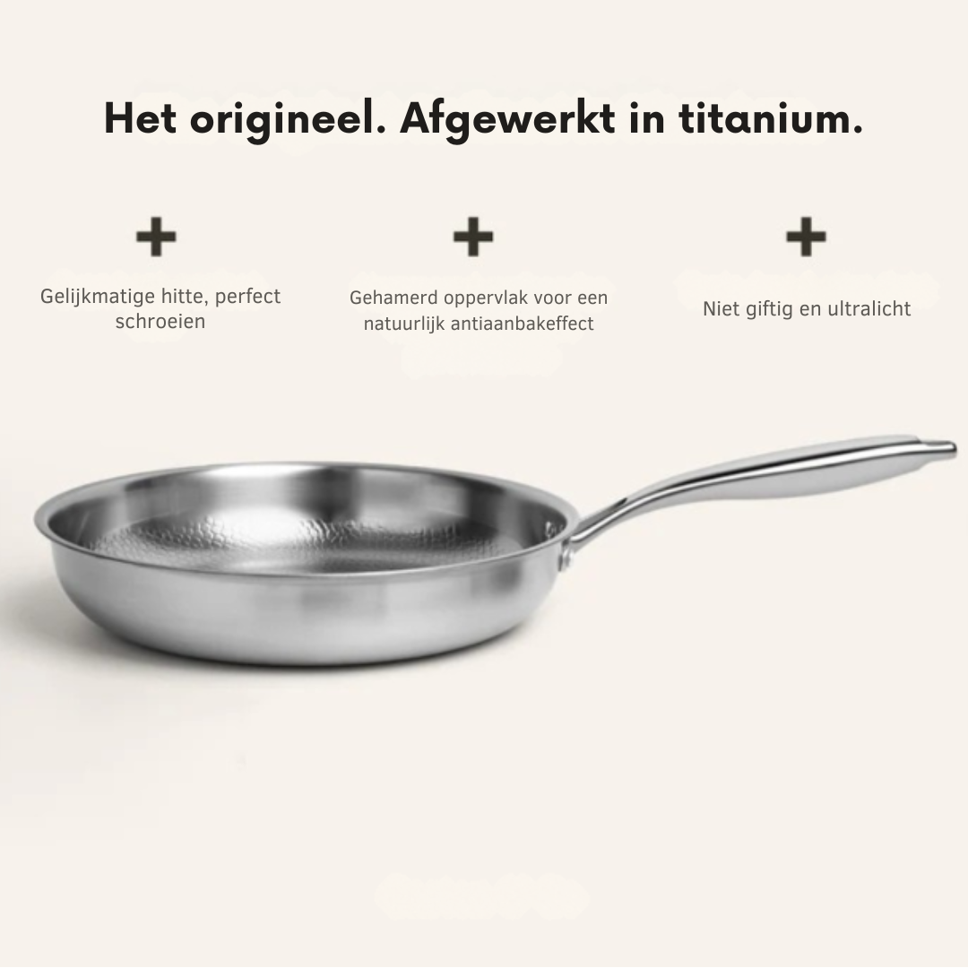 Premium Titanium Cookware Set - 3-Piece Non-Stick Pots and Pans Set, Induction Compatible