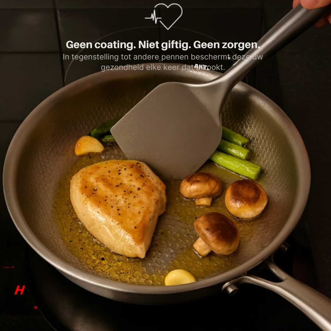Premium Titanium Cookware Set - 3-Piece Non-Stick Pots and Pans Set, Induction Compatible