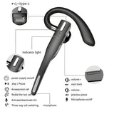 Premium Wireless Bluetooth Headset with Noise Cancelling & Dual Microphone