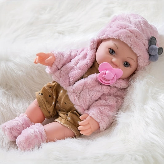Realistic Silicone Baby Doll - 12-Inch Soft Toy for Kids
