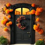 Rustic Witch Halloween Wreath - Autumn Floral Front Door Decor