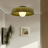 Scandinavian Glass Ceiling Lamp - Modern LED Flush Light Fixture
