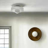 Scandinavian Glass Ceiling Lamp - Modern LED Flush Light Fixture