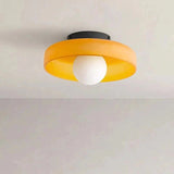 Scandinavian Glass Ceiling Lamp - Modern LED Flush Light Fixture