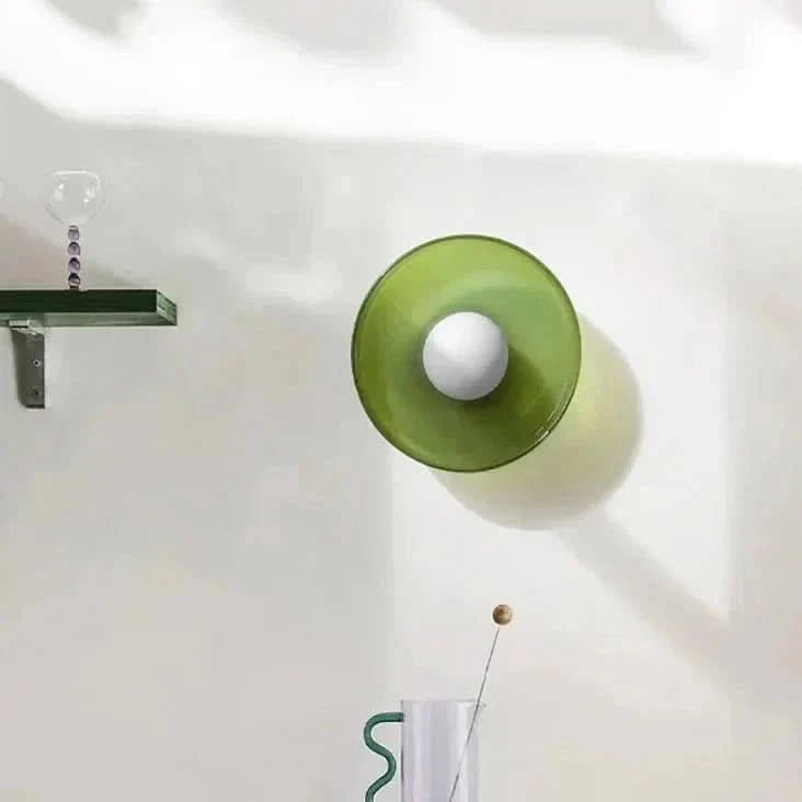 Scandinavian Glass Ceiling Lamp - Modern LED Flush Light Fixture