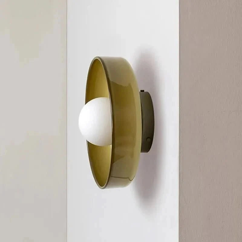 Scandinavian Glass Ceiling Lamp - Modern LED Flush Light Fixture