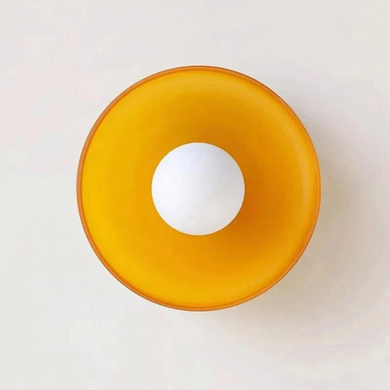 Scandinavian Glass Ceiling Lamp - Modern LED Flush Light Fixture