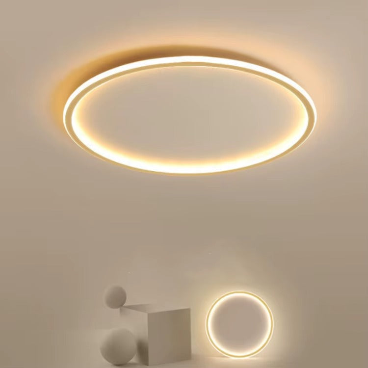 Scandinavian Round LED Ceiling Light Fixture - Dimmable Modern Flush Mount