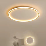 Scandinavian Round LED Ceiling Light Fixture - Dimmable Modern Flush Mount