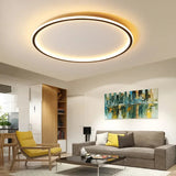 Scandinavian Round LED Ceiling Light Fixture - Dimmable Modern Flush Mount