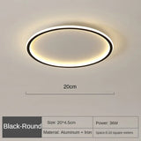 Scandinavian Round LED Ceiling Light Fixture - Dimmable Modern Flush Mount