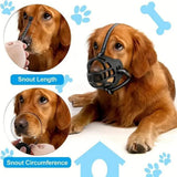SecureFit Soft Muzzle for Dogs - Adjustable Dog Muzzle for Small to Large Breeds