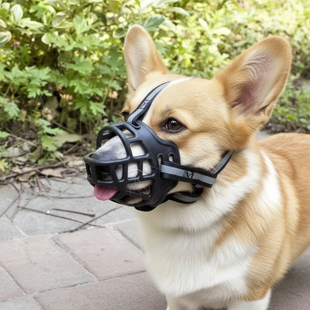SecureFit Soft Muzzle for Dogs - Adjustable Dog Muzzle for Small to Large Breeds
