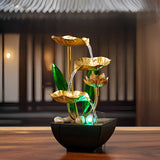 Serene Lotus - Compact Indoor Fountain with LED Lighting