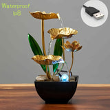 Serene Lotus - Compact Indoor Fountain with LED Lighting