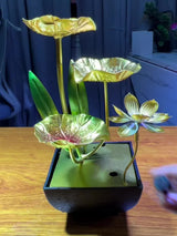 Serene Lotus - Compact Indoor Fountain with LED Lighting