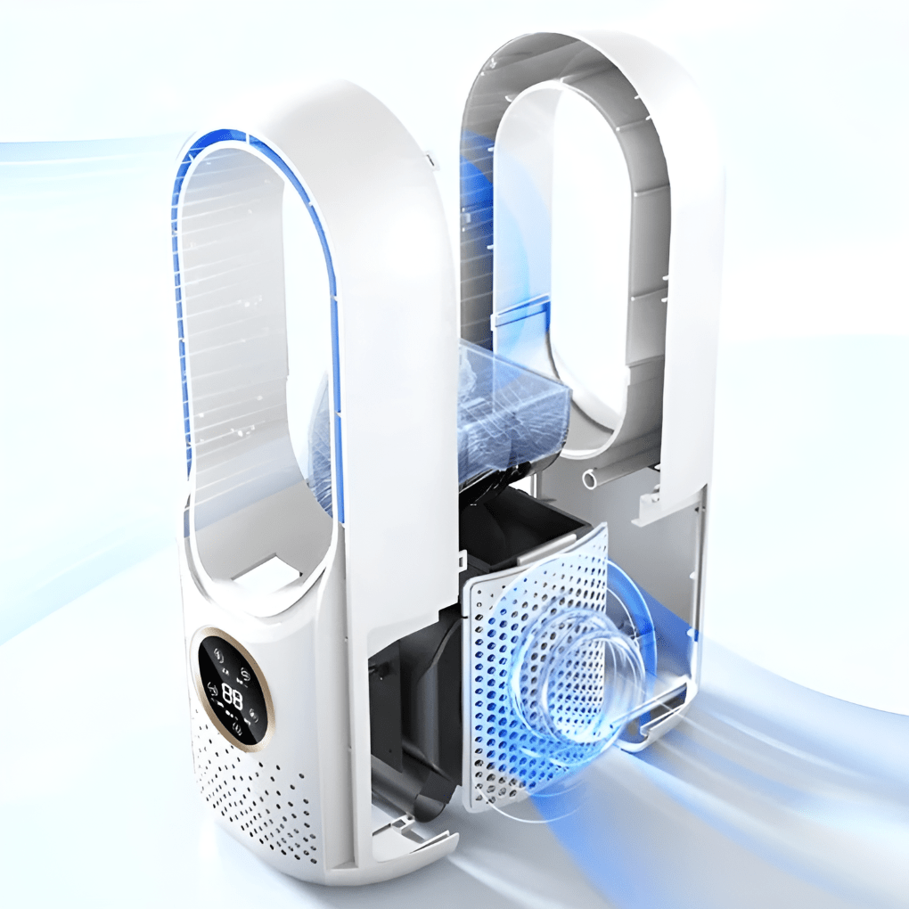 Silent Portable Air Conditioner - Energy-Efficient Bladeless Cooling Unit