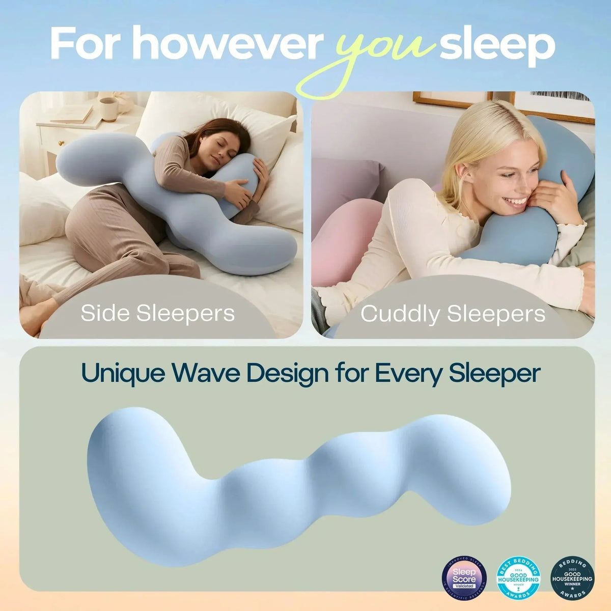 Memory Foam Body Pillow for Side Sleepers