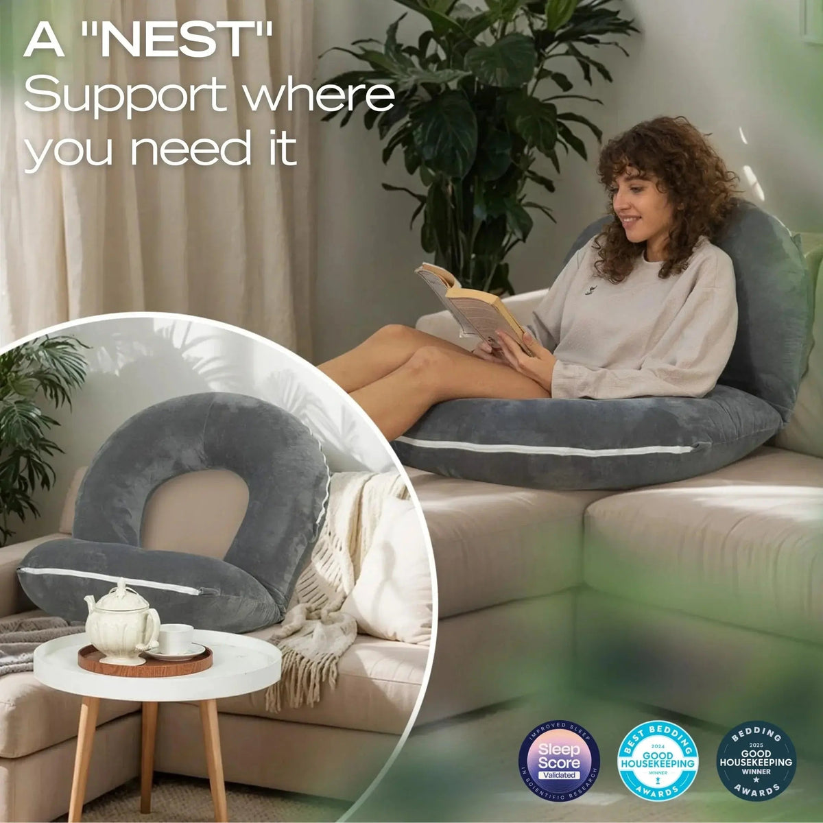 Slumblr - Multi-Functional Reading Pillow for Ultimate Comfort