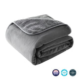 Reversible Flannel & Sherpa Bond Blanket for Cozy Comfort