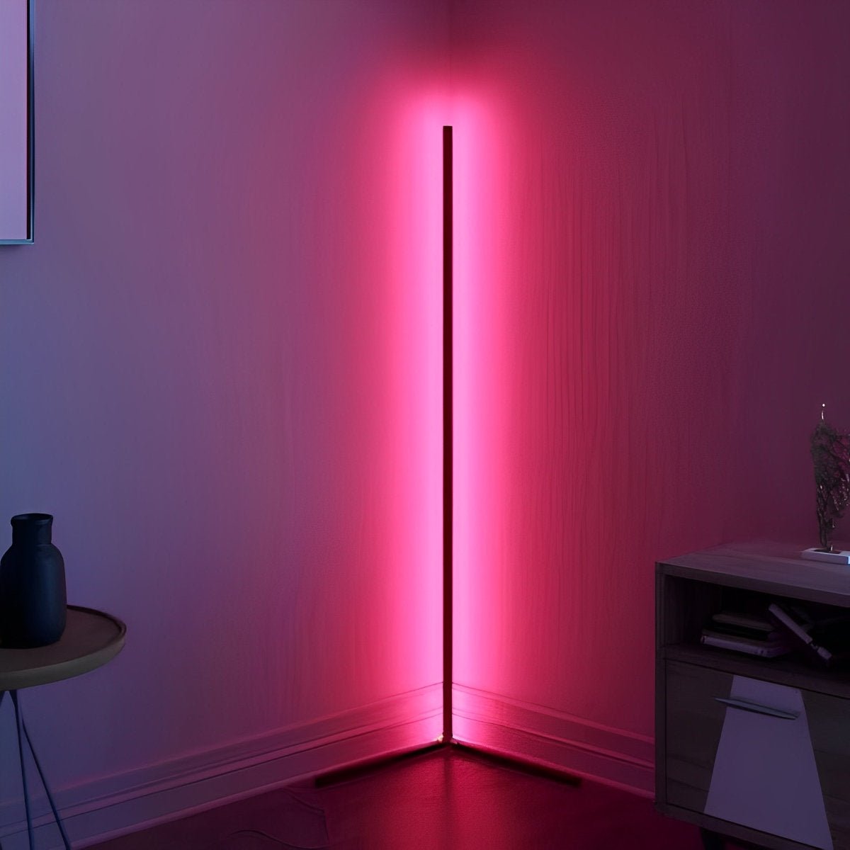 Smart RGB Corner Floor Lamp with Music Sync & Remote Control