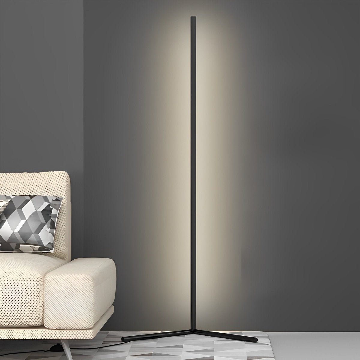 Smart RGB Corner Floor Lamp with Music Sync & Remote Control