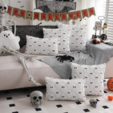 Spooky Ghost Plush Halloween Cushion Cover - 3D Design for Festive Decor