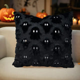 Spooky Ghost Plush Halloween Cushion Cover - 3D Design for Festive Decor
