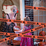 Spooky Skull Warning Tape - Halloween Decoration Banner