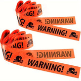 Spooky Skull Warning Tape - Halloween Decoration Banner
